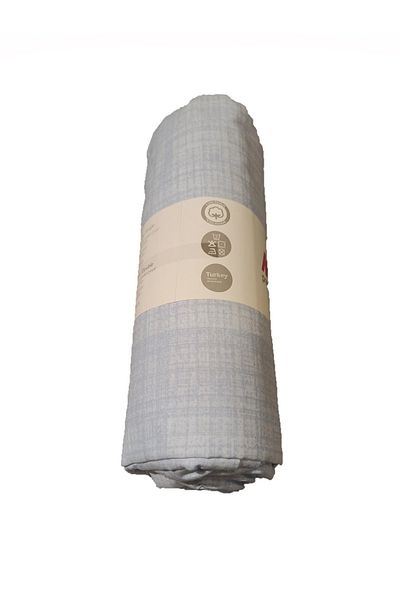 ŞENER HOME Cotton Single (Fi̇tted) Fitted Sheet 1 Piece Cover Pillow Case 100X200 cm - Light Blue