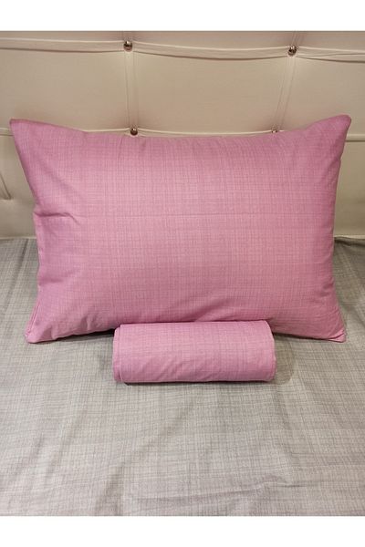 ŞENER HOME Cotton Single (Fi̇tted) Fitted Sheet Pillowcase - Light Lilac