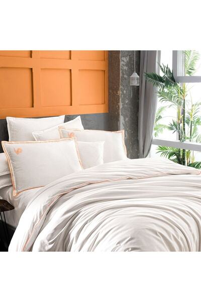 Sarev Supra Ecru Fancy Poplin Double Duvet Cover Set