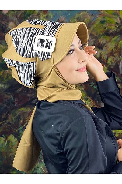 BUTİKAMBAR Palarie Hijab Model Damla In dungi Lapte Cafea Şal