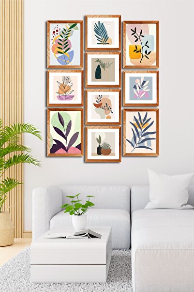 Cadran 10 Parçalı Çerçeve Görünümlü Mdf Tablo Seti Flm204