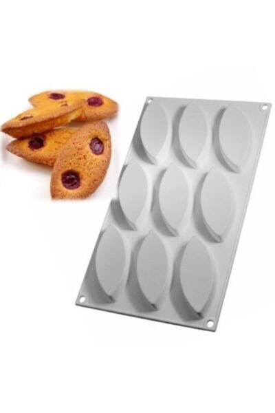 Vip Silikon Kek Kalıbı 9 Lu Büyük Mekik 30x17,5 Cm