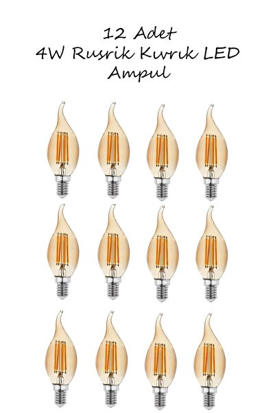 Cata 12 Adet 4w Rustik Led Buji Ampul - Ct-4281