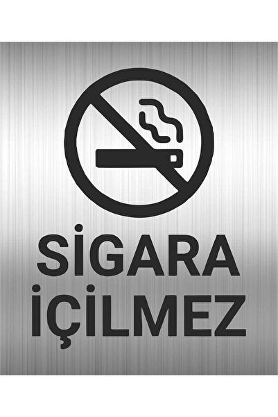 30x40 Sigara Içilmez Uyarı Levhası Kapı Ve Duvar Yönlendirme Levhası Metal Levha