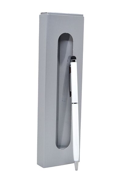 Four Office White Body Flip Metal Ballpoint Pen - Boxed - Tablet Pen Feature