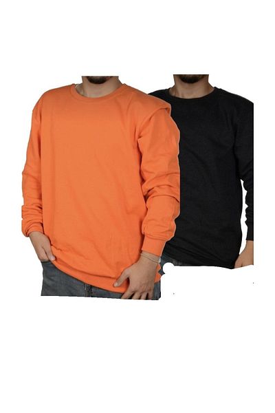 FATELLA Unisex Round Neck Comfortable Fit Basic 2-Piece Sweatshirt