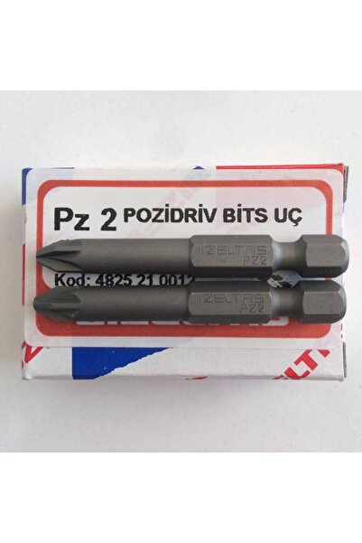 İzeltaş Pozidriv Pz2 Bits Yıldız Uç Yıldız Vida Sıkma Ucu 50mm 2 Adet
