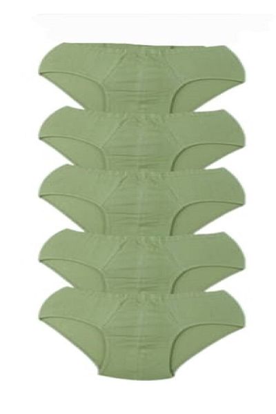 Ceylanoğlu Men's Single Jersey Combed Cotton Panty C-002 (5 Pack) - Light Green - 3