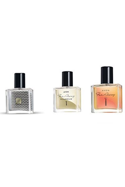 AVON Far Away Glamour 30 Ml + Far Away 30 Ml + Little Black Dress 30 Ml Seyah...