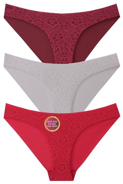 papatya lingerie سراويل داخلية مقطوعة بالليزر ذات ملمس خاص قابلة للتنفس مكونة...