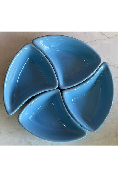 Keramika Blue 17 Cm Wind Snack Bowl - Pack of 4