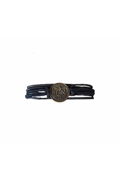 Modaroma Stranger Things Black Leather Rope Adjustable Bracelet