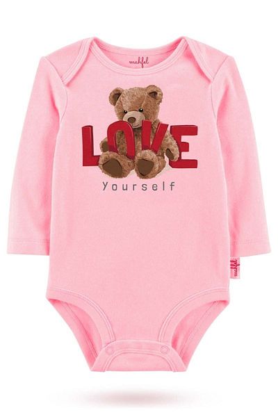 MAHFEL 2-Piece 100% Cotton Organic Printed Snap Fastener Baby Bodysuit