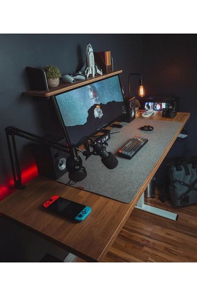 garaccu Quality Felt Desk and Mouse Mat Pad for Office Gamer and Study Desk 40x160 Cm (Custom Size)