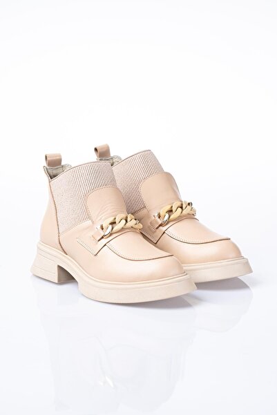 ALBİNİ Hakiki Deri Kadın Günlük Zincirli Bot 1042522k