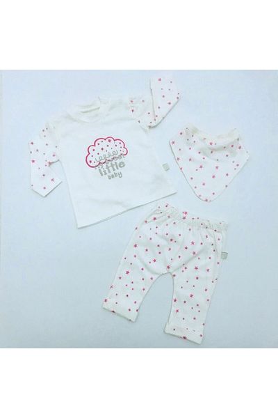 Eda Baby My Sweet Little Baby 3 Piece Set with Star Pattern Apron