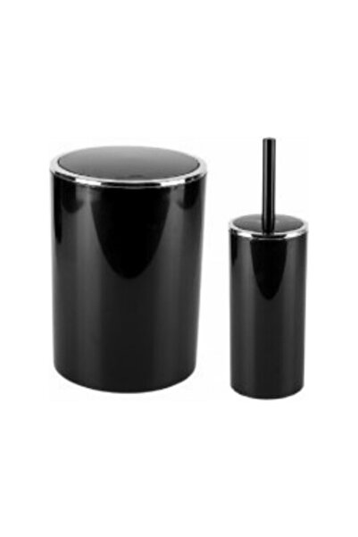 Prima Nova Trash Can + Wc Brush 2-Piece Bathroom Set