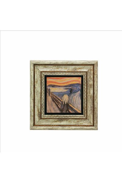 Sadrazam The Scream Edvard Munch, 1893 Pictură imprimată pe piatră naturală 20cmx20cm Krg-168
