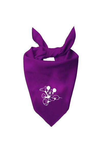 Tasarım Trend Mickey Mouse Tasarım Tek Renk Fular