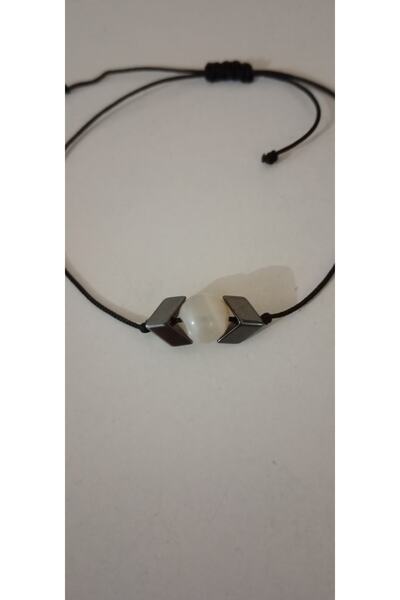 AGAFYA سوار من الحجر الطبيعي من العقيق والهيماتيت ذو الطاقة السلبية