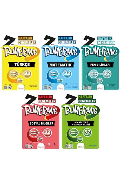 Gün&Ay Yayınları Günay Yayınları 7.sınıf Bumerang 32 Haftalık Deneme Set