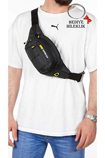 CERFF LEATHER CLUP Geantă de umăr și talie impermeabilă din țesătură Impertex...