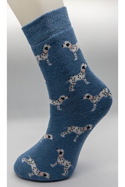CİHO Socks Daily 6 Çift Kadın Tam Havlu Yumuşak Eğlenceli Köpek Desenler Kışlık Soket Çorap