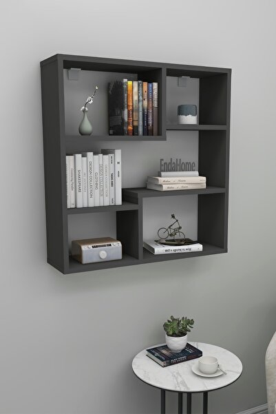 Enda Home 5 Bölmeli Duvar Rafı, Mutfak Rafı, Oturma Odası Rafı