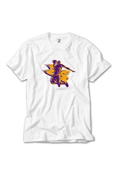 Z zepplin Tricou alb Kobe Brynt Silhouette