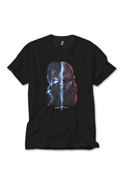 Z zepplin تي شيرت أسود من God of War Ragnarok Thor