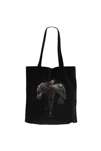 Z zepplin Phoenix Phoenix Black Canvas Tote Bag