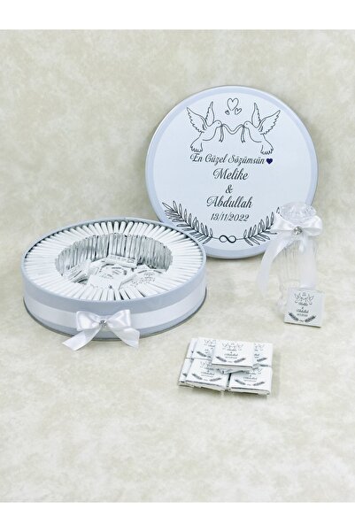 TuNa Chocolate 100 Adet Nişan/söz Hatırası Temalı Isme Özel Çikolata