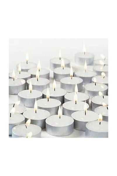 Genel Markalar 50 Li Tealight Mum Beyaz Tea Light 1 saat yanma süresi 50 Adet...