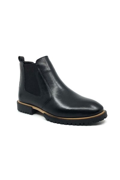 Taşpınar Ayakkabı 100% Genuine Leather Double Elastic Chelsea Men's Daily Winter Comfortable Classic Boots 40-44