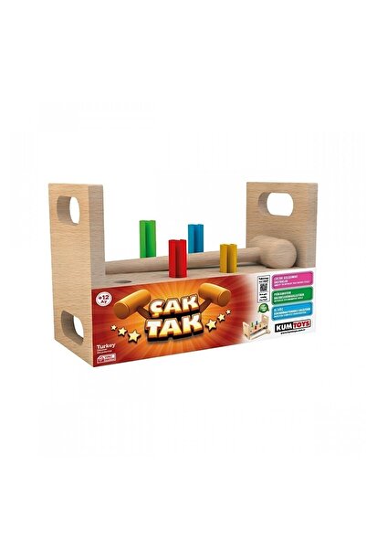 SAMTOYS Wooden Toys Montessori 8'li Ahşap Bebek Tak Çak Sök Eğitici Çekiçli Ç...