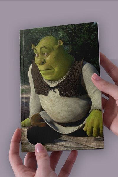 HOPENA دفتر ملاحظات غير مُسطَّر مقاس A5 من Shrek (50 صفحة)