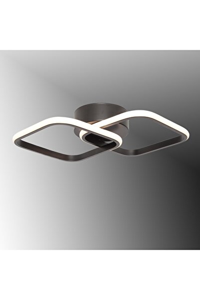 TT AYDINLATMA Tt405-2-sy Mat Siyah 2 Li Kare ( Gün Işığı ) Led Avize