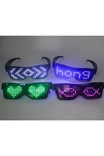 Doppler Smart Led Glasses Çok Renkli Led Işıklı Parti Gözlüğü Kablosuz Uygulamalı Eğlence Parti Hj-lrg02