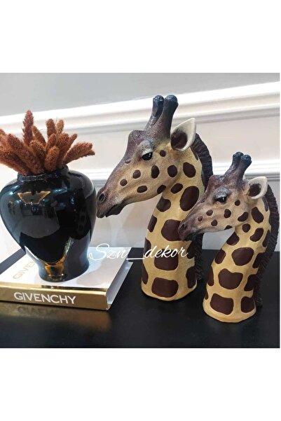 SZN DEKOR 2'li Zürafa, Zürafa Heykeli Biblo, Zürafa Büstü