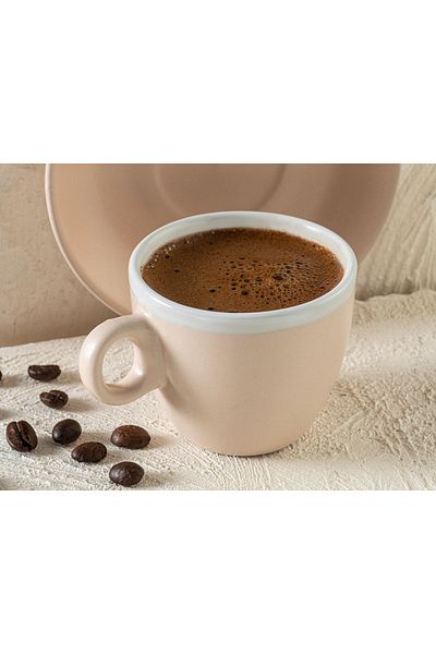 English Home Edno Stoneware 4 Pieces - 100 ml Coffee Cup Set for 2 People