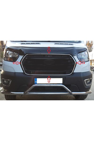 AKTİF OTO KROM Ford Transit Ön Panjur Çerçevesi 4 Prç. 2019 + Uyumlu
