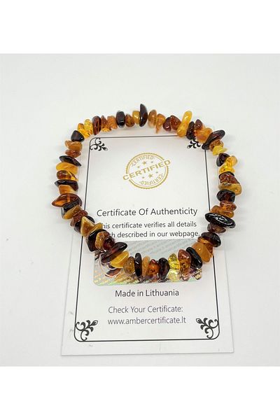 Tesbihci Efendi Multicolored Drop Amber Elastic Bracelet for Adult