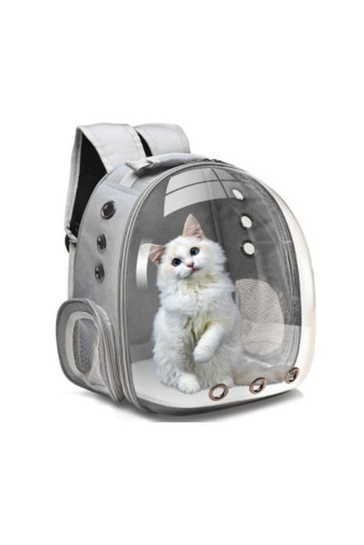 Alfagrup Şefaf Astronot Çanta Kedi Köpek Taşıma Hava Akımlı