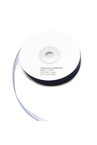 Nazarone Κορδέλα Οργάντζα 6mm Navy Blue - 23mt