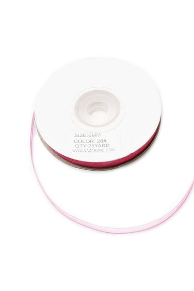 Nazarone 6mm Organza Ribbon - 23m Fuchsia