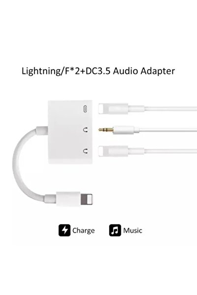 Nettech Jh-010 Lightning + Lightning + 3.5 Jack To Lightning
