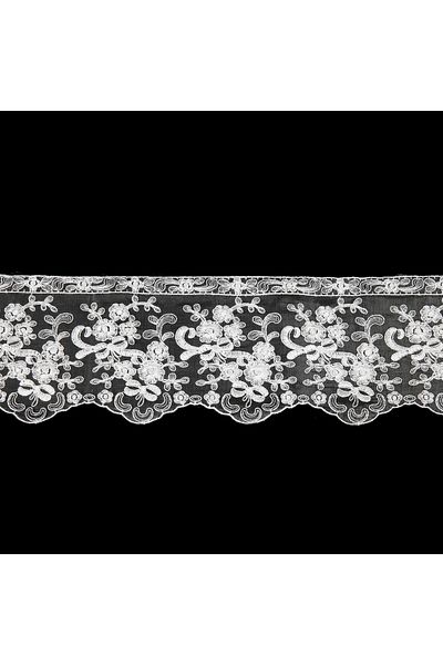 Nazarone Organza Güpür 9124 9mt-κρέμα