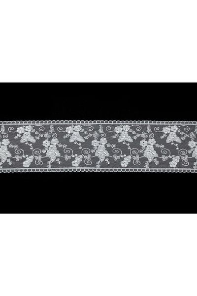 Nazarone Tulle Guipure 2181 9m-white