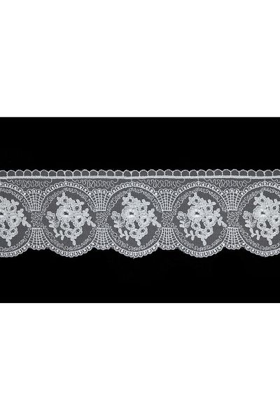 Nazarone Tulle Guipure 2182 9m-white