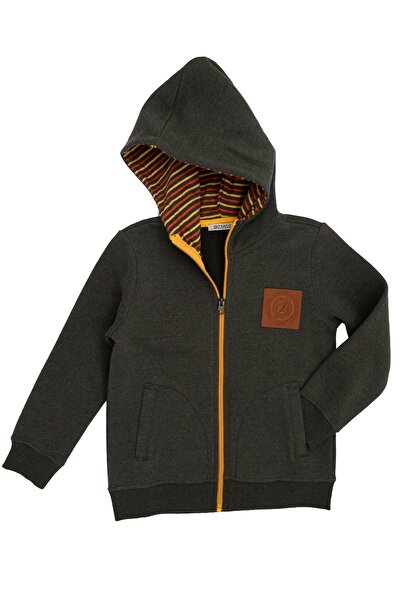 Ozmoz By Mukadder Özden Recycle Cotton Raised Hooded Moldgreen Boy's Jacket
